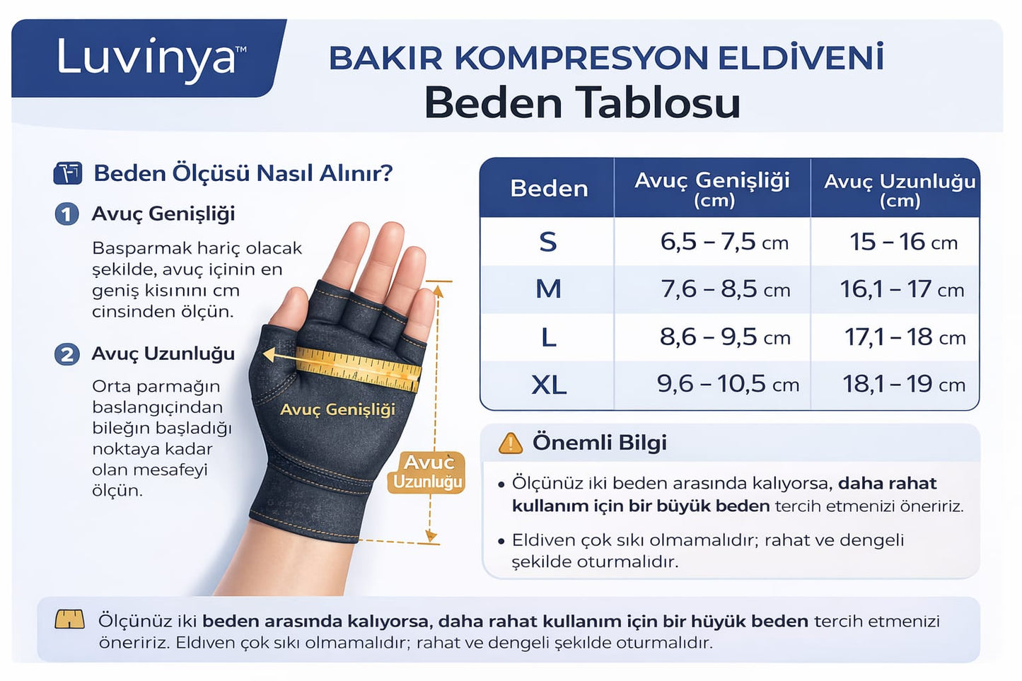 Luvinya™ El & Bilek Destek Eldiveni