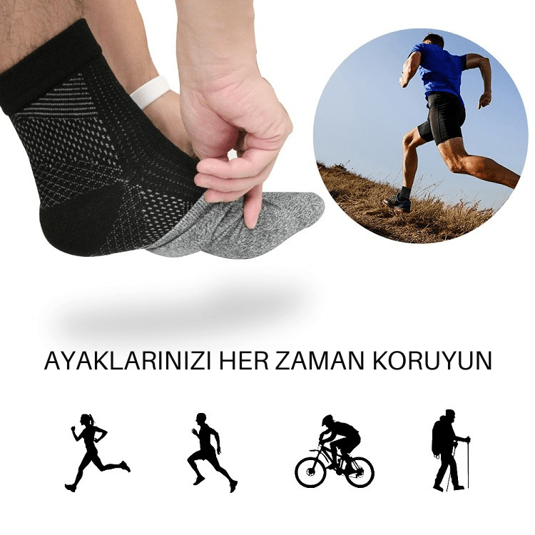 7 Bölgeli Destek Çorabı - Luvinya™
