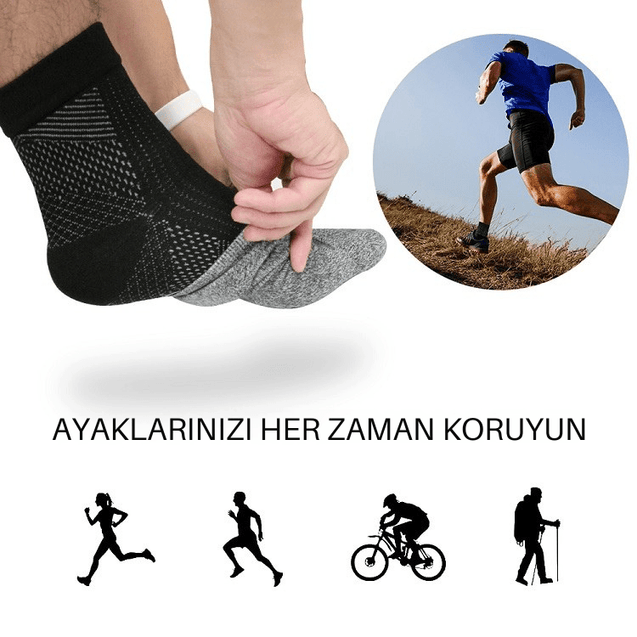 7 Bölgeli Destek Çorabı - Luvinya™