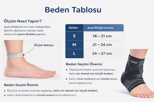 Luvinya Performans Ayak Bileği Destekliği
