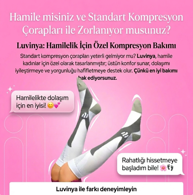 Günlük Kullanım İçin Destekleyici Kompresyon Çorabı