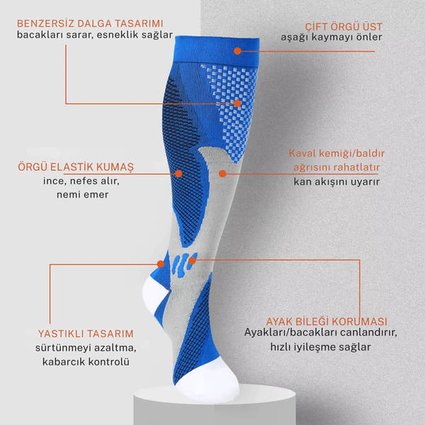 Luvinya Premium Destekleyici Spor ve Konfor Çorabı - Luvinya™